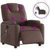 Image de vidaXL Fauteuil de massage électrique brun similicuir