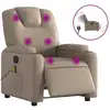 Image de vidaXL Fauteuil de massage électrique Cappuccino-Brun Similicuir