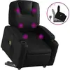 Image de vidaXL Fauteuil de massage avec releveur Noir similicuir