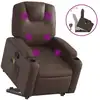Image de vidaXL Fauteuil de massage avec releveur Marron Similicuir