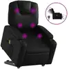 Image de vidaXL Fauteuil de massage avec releveur électrique noir similicuir