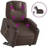 Image de vidaXL Fauteuil de massage avec releveur électrique brun similicuir