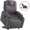 Image de vidaXL Fauteuil de massage avec releveur électrique Gris Similicuir
