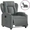 Image de vidaXL Fauteuil relax électrique gris foncé Tissu