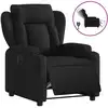 Image de vidaXL Fauteuil relax électrique noir tissu