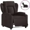 Image de vidaXL Fauteuil relax électrique brun foncé Tissu