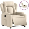 Image de vidaXL Fauteuil relax électrique Crème Tissu