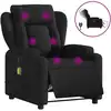 Image de vidaXL Fauteuil de massage électrique noir tissu