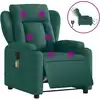 Image de vidaXL Fauteuil de massage électrique Vert foncé Tissu