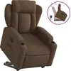 Image de vidaXL Fauteuil relax avec releveur Marron Tissu