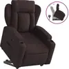 Image de vidaXL Fauteuil relax avec releveur Tissu marron foncé