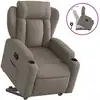 Image de vidaXL Fauteuil relax avec releveur Taupe Tissu