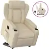 Image de vidaXL Fauteuil relax avec releveur Crème Tissu