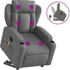 Image de vidaXL Fauteuil de massage avec releveur Tissu gris foncé