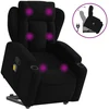 Image de vidaXL Fauteuil de massage avec releveur Noir Tissu