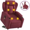 Image de vidaXL Fauteuil de massage avec releveur vin rouge Tissu
