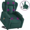 Image de vidaXL Fauteuil de massage avec releveur Vert foncé Tissu