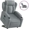 Image de vidaXL Fauteuil relax avec releveur électrique Gris clair Tissu