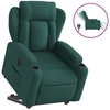 Image de vidaXL Fauteuil relax avec releveur électrique Vert foncé Tissu