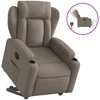 Image de vidaXL Fauteuil relax avec releveur électrique Taupe Tissu