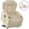 Image de vidaXL Fauteuil relax avec releveur électrique Crème Tissu