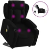 Image de vidaXL Fauteuil de massage électrique avec releveur Noir Tissu