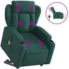 Image de vidaXL Fauteuil de massage électrique avec releveur Tissu vert foncé