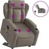 Image de vidaXL Fauteuil de massage électrique avec releveur Taupe Tissu
