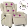 Image de vidaXL Fauteuil de massage électrique Crème similicuir