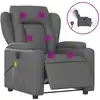 Image de vidaXL Fauteuil de massage électrique gris similicuir