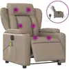Image de Fauteuil de massage Électrique Cappuccino Marron Similicuir