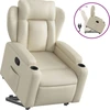 Image de vidaXL Fauteuil relax avec releveur Crème Similicuir