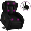 Image de vidaXL Fauteuil de massage avec releveur Noir similicuir