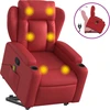 Image de vidaXL Fauteuil de massage avec releveur Rouge similicuir