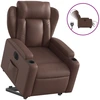 Image de vidaXL Fauteuil relax releveur électrique marron similicuir