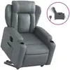 Image de vidaXL Fauteuil relax releveur électrique gris similicuir
