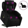Image de vidaXL Fauteuil de massage avec releveur électrique noir similicuir
