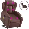 Image de vidaXL Fauteuil de massage avec releveur électrique brun similicuir