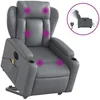 Image de vidaXL Fauteuil de massage avec releveur électrique Gris Similicuir