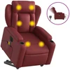 Image de vidaXL Fauteuil de massage avec releveur électrique vin rouge similicuir
