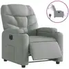 Image de vidaXL Fauteuil relax électrique gris clair Tissu