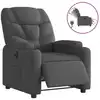 Image de vidaXL Fauteuil relax électrique noir tissu