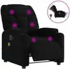 Image de vidaXL Fauteuil de massage électrique noir tissu