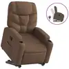 Image de vidaXL Fauteuil relax avec releveur Marron Tissu