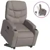 Image de vidaXL Fauteuil relax avec releveur Taupe Tissu