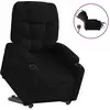 Image de vidaXL Fauteuil relax releveur électrique noir tissu