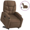 Image de vidaXL Fauteuil relax releveur électrique brun Tissu