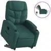Image de vidaXL Fauteuil relax avec releveur électrique Vert foncé Tissu