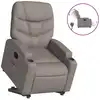 Image de vidaXL Fauteuil relax avec releveur électrique Taupe Tissu