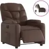 Image de vidaXL Fauteuil relax électrique marron similicuir